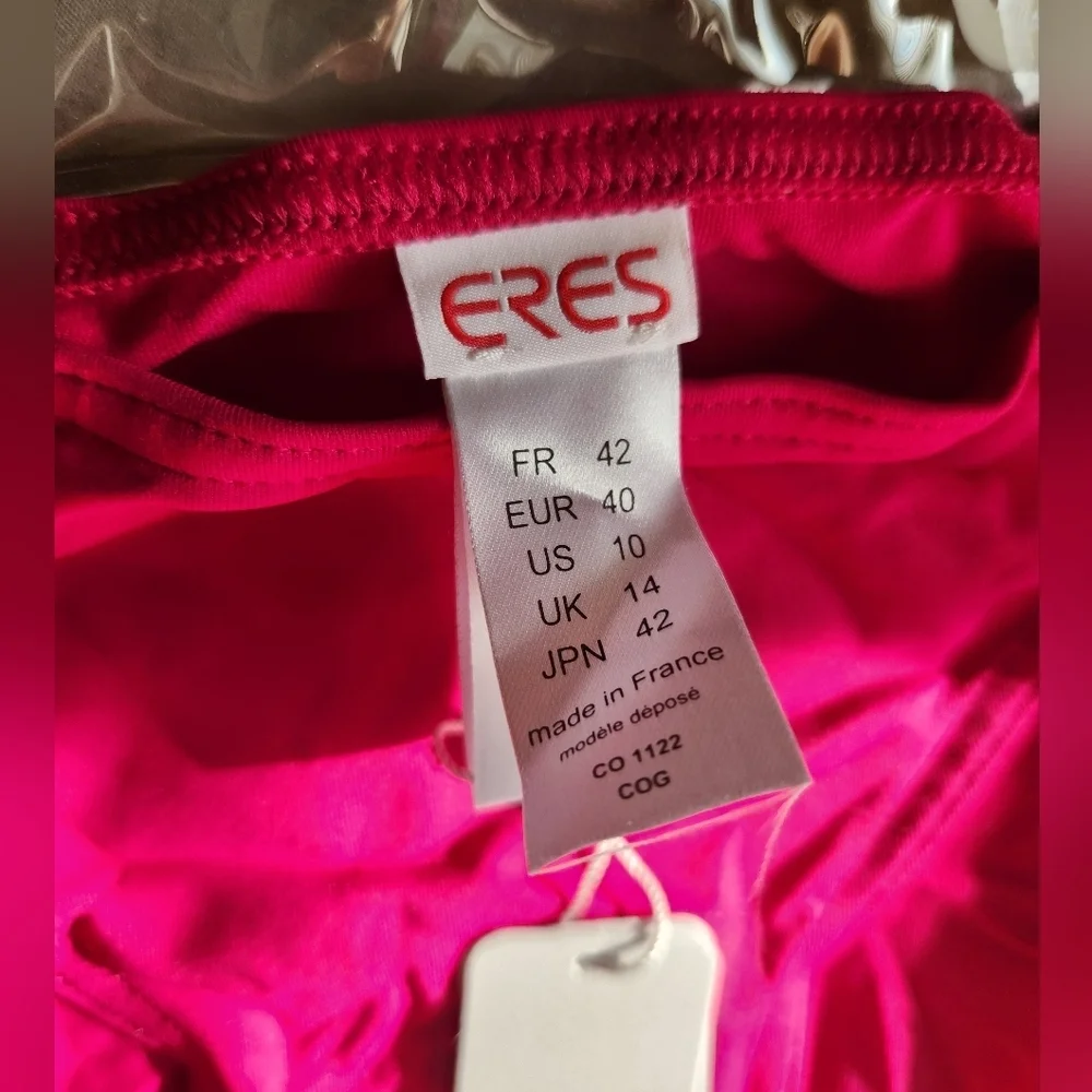 Eres Pink Delic Cros Bikini Bottom Size 10 New With Tags